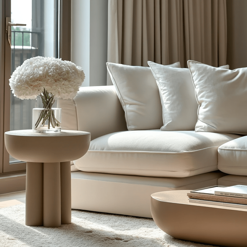 Greige Side Table