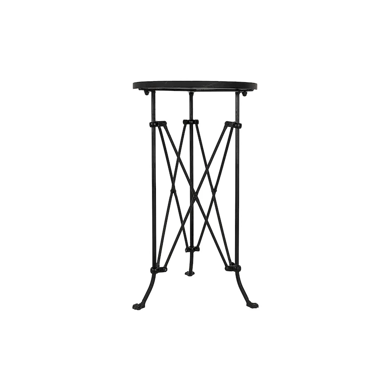 Round Metal Side Table with Claw Feet