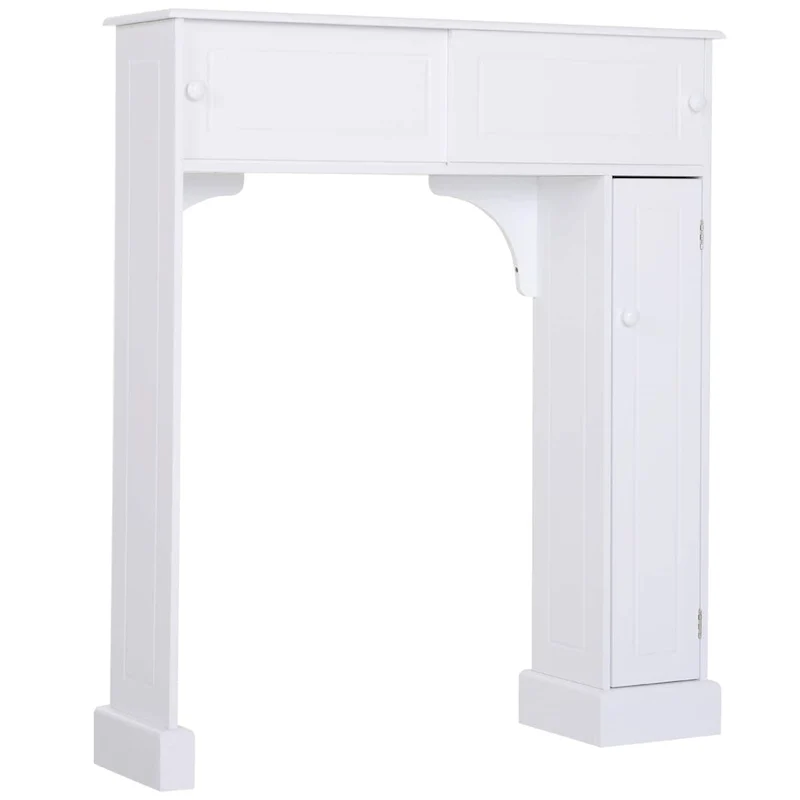Freestanding Over Toilet Bathroom Storage Cabinet - White - 35x9x41