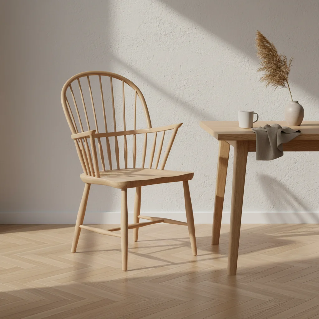Classic Round All-Wood Dining Chair