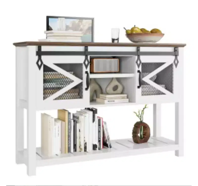 Arrow Double Sliding Door Entryway Cabinet