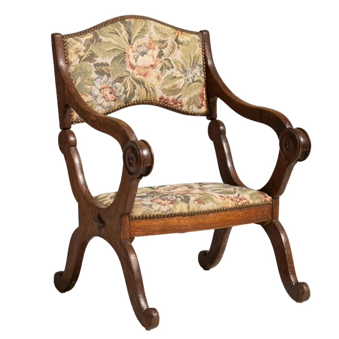 Regency Floral Tapestry Armchair, Circa 1860
