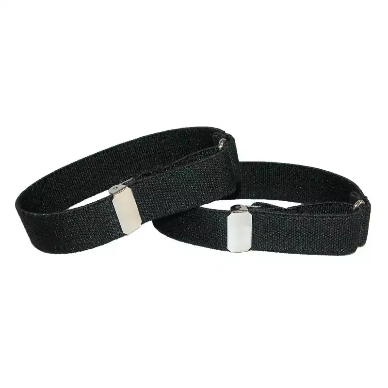 CTM Elastic .75 Inch Wide Solid Color Adjustable Sleeve Garter