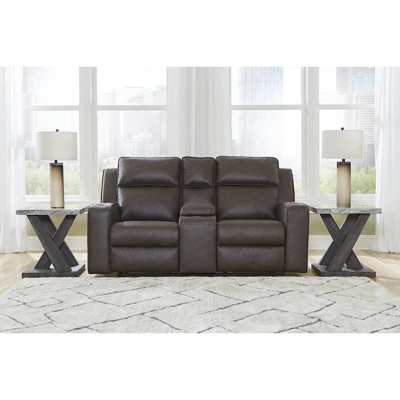 Signature Design by Ashley Lavenhorne Reclining Loveseat with Console - 77W x 42D x 43H