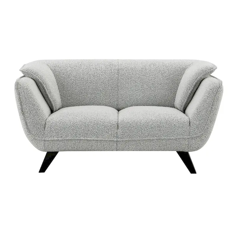 Grey Boucle Loveseat, 2-Seater