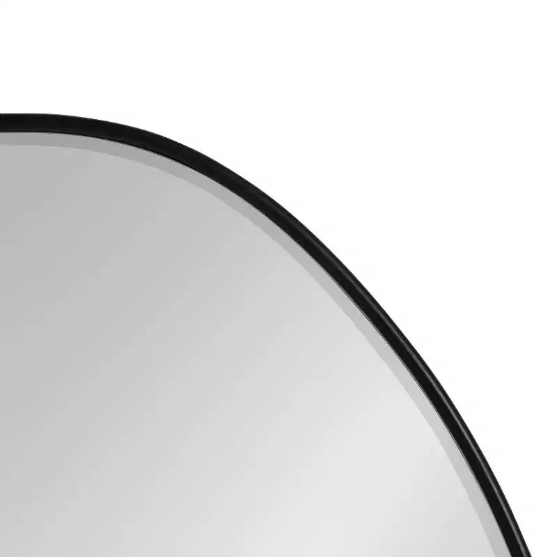 Asymmetric Decorative Wall Mirror �C 22x30, Black, Beveled Edge