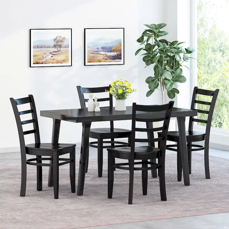 Prestage Rubberwood Dining Chairs (Set of 4) by Christopher Knight Home