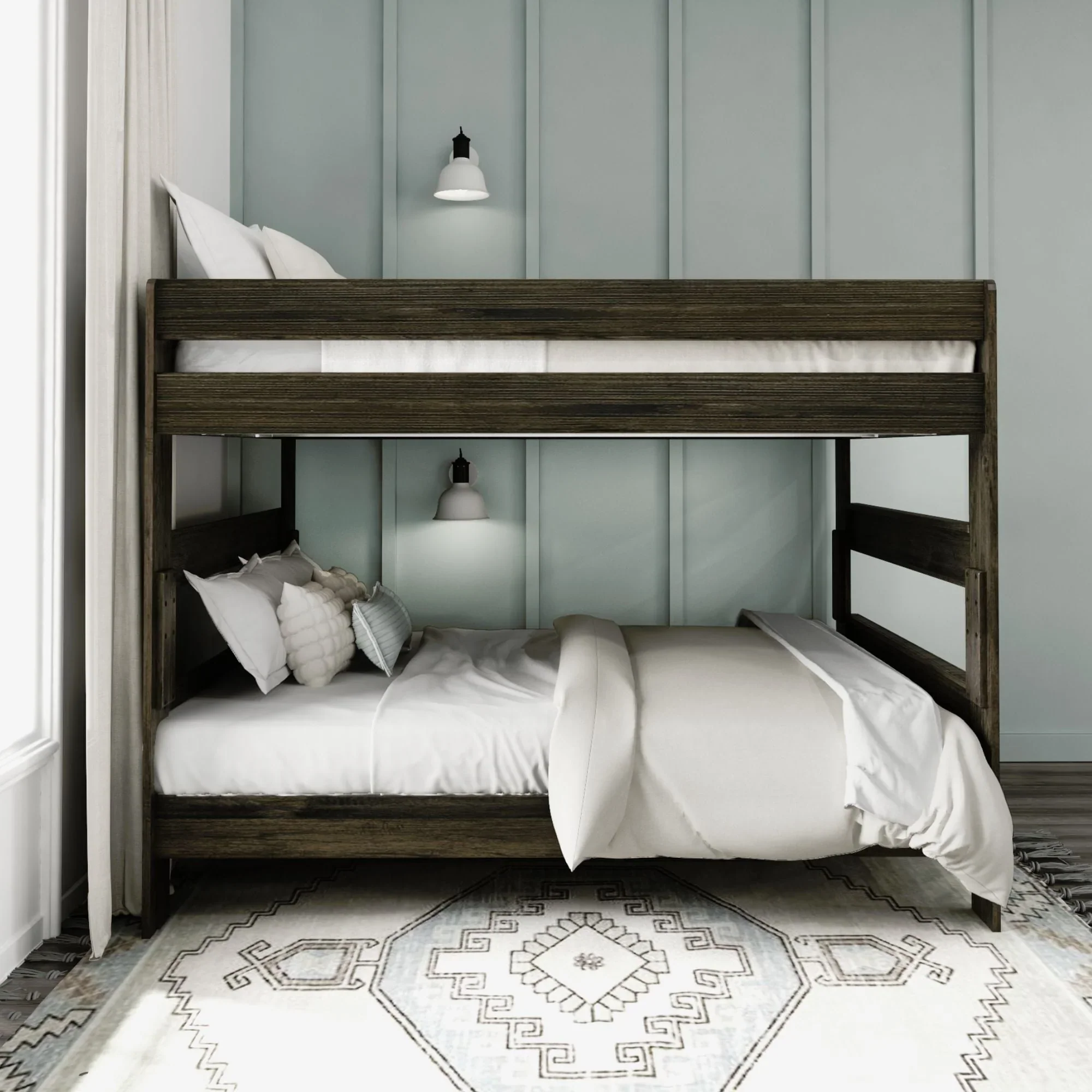 Max and Lily Farmhouse Queen over Queen Bunk Bed