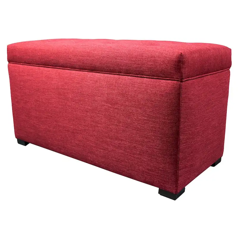 MJL Furniture Angela 8 Button Tufted Key Largo Storage Trunk Bench