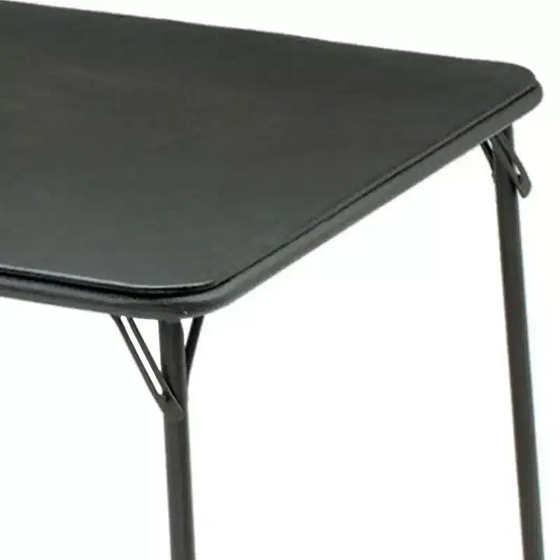 MECO 084U49.801 Sudden Comfort Indoor/Outdoor 34 x 34 Square Steel Metal Folding Dining Card Table, Black