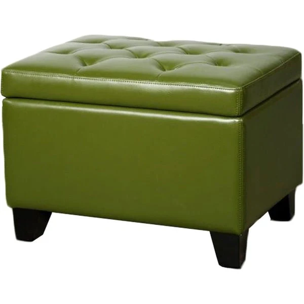 Julian Rectangular Bonded Leather Storage Ottoman