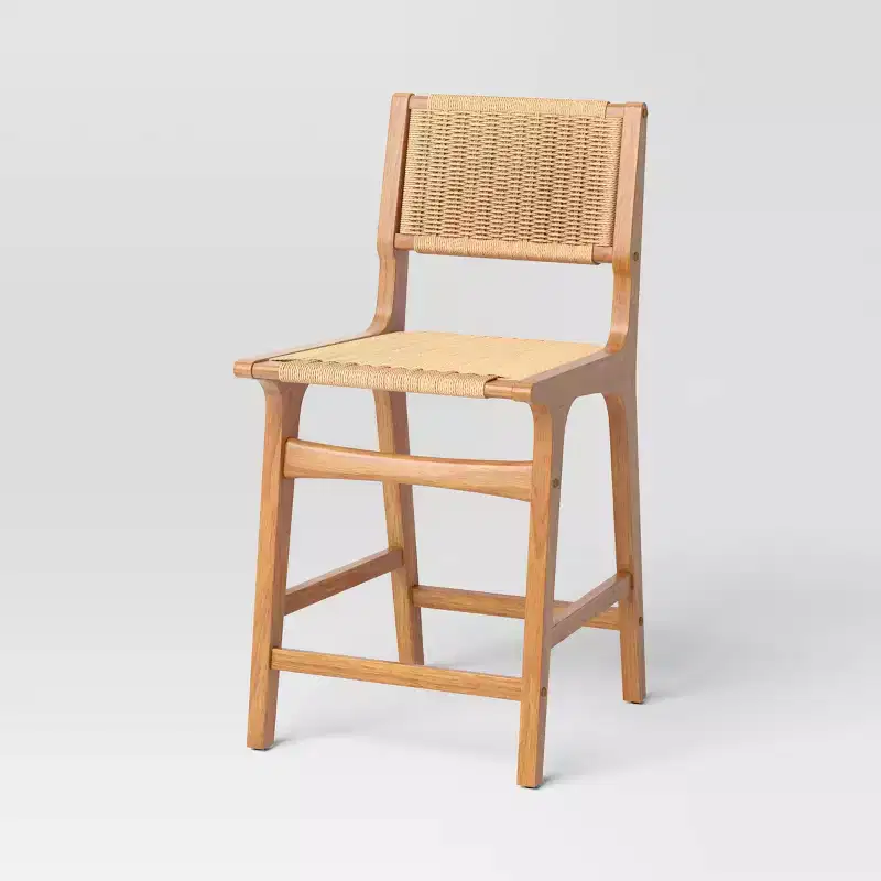 24 Ceylon Woven Counter Height Barstool with Footrest - Threshold