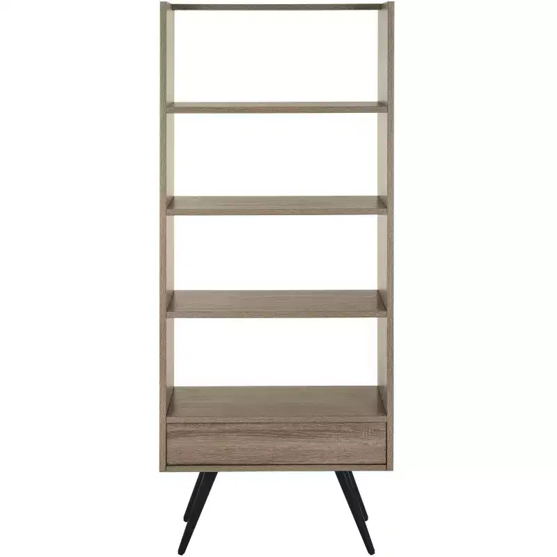 Terrence Etagere - FOX4277 - Light Brown/Black - Safavieh Couture