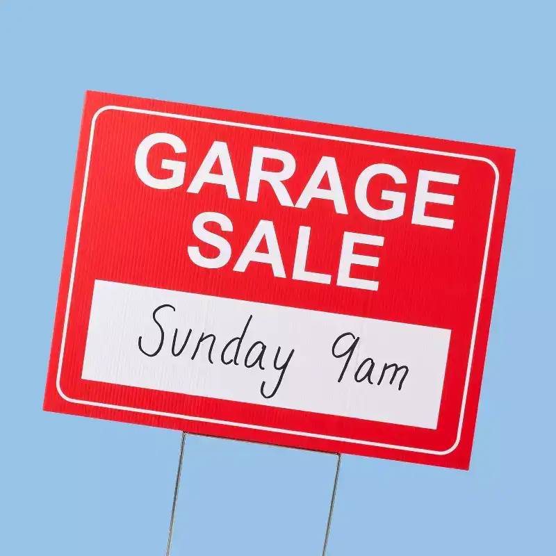 Garage Sale Sign - up&up™: Plastic, Red, 12"x16", Utility Shelf Parts, No Assembly Required