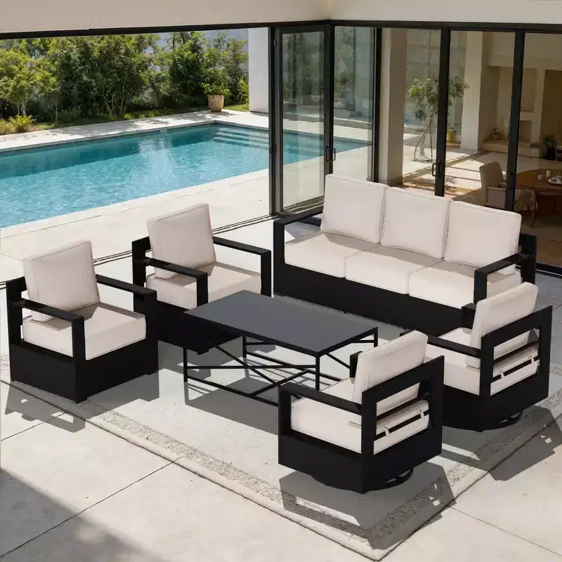 UPTIOT 6-Piece Outdoor Patio Conversation Set