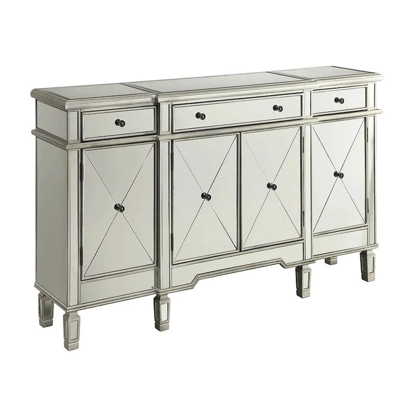 Silver Mirrored Wine Cabinet