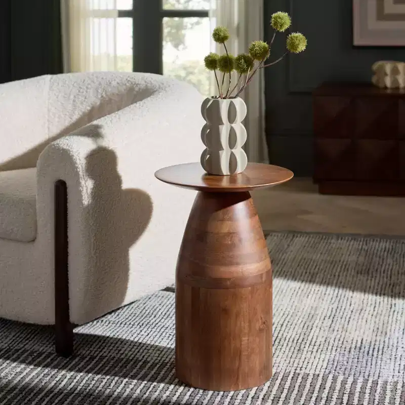 Karu Accent Table - ACC3224 - Walnut - Safavieh