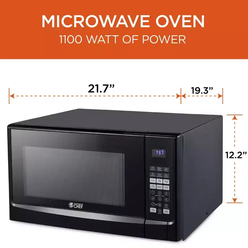 COMMERCIAL CHEF Countertop Microwave Oven 1.4 Cu. Ft. 1100W