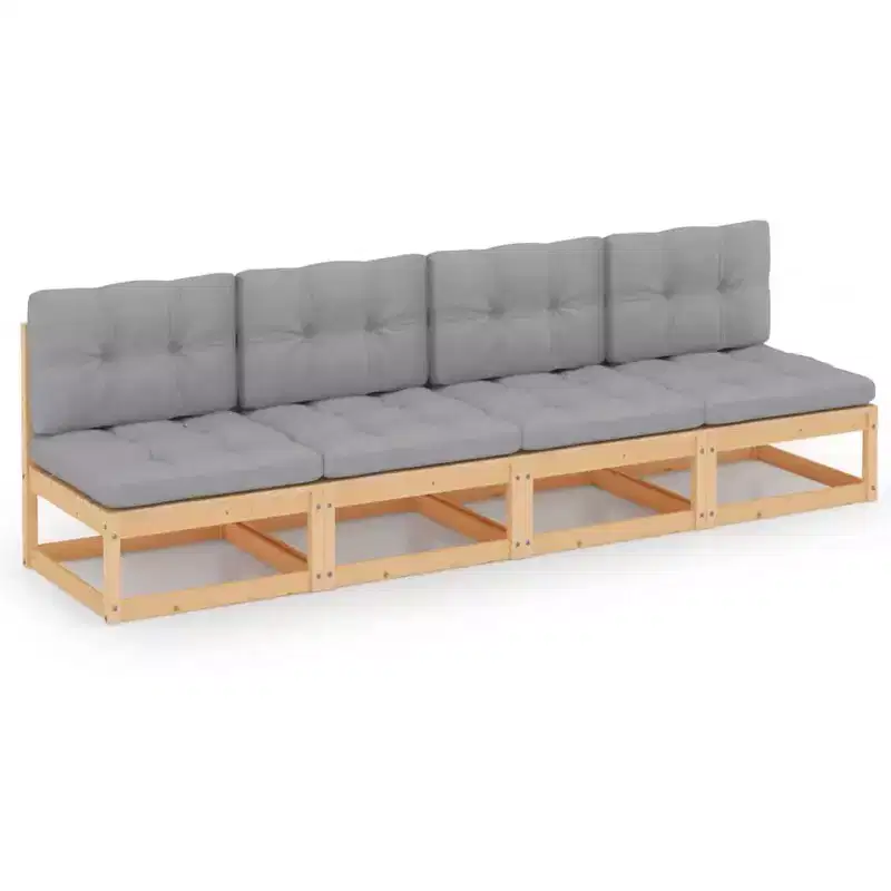 vidaXL Garden Sofa Solid pinewood Large Durable Garden Sofa