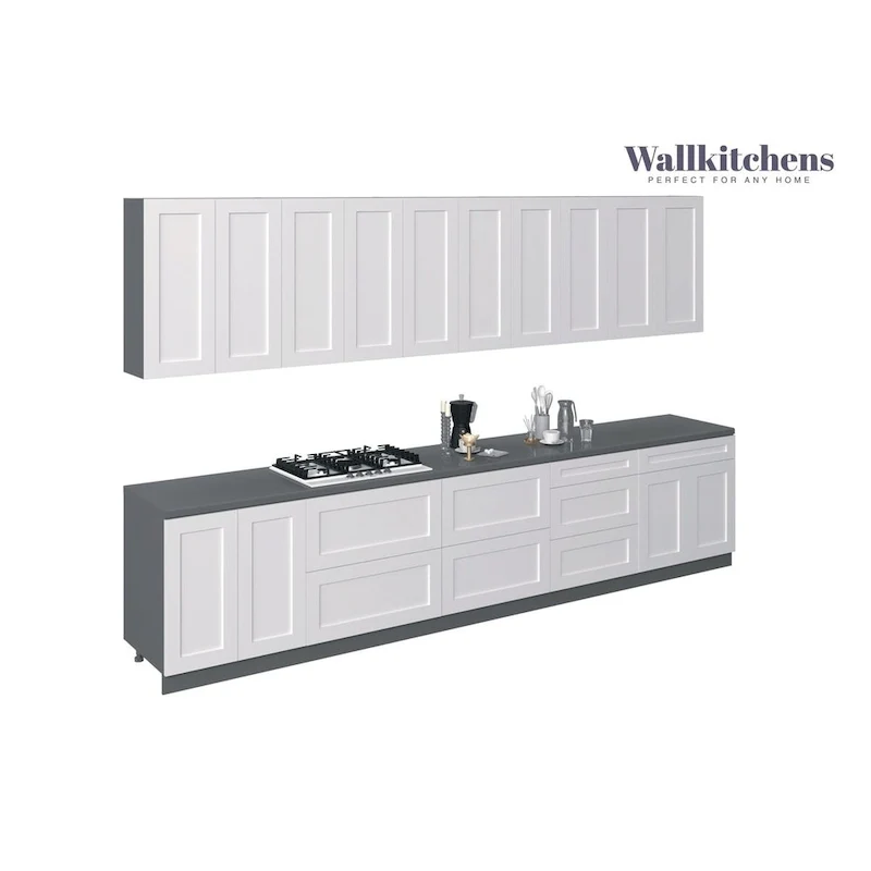 Kitchen Signature Collection White Matte Color Base Size 13Ft Wide - 153x24