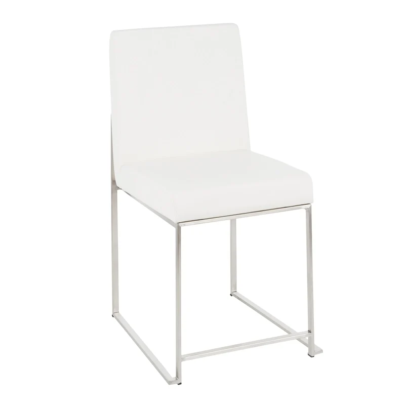 Silver Orchid Forrest High Back Stainless Steel Dining Chair (Set of 2)