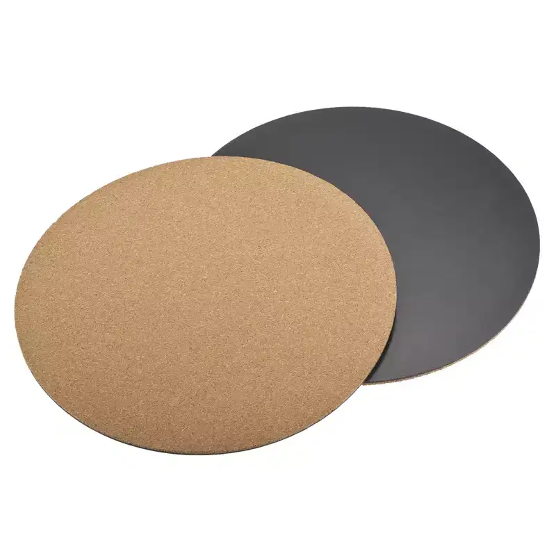 Unique Bargains Home Garden Round Plastic Absorbent Waterproof Cork Plant Pot Mat 12 Inch 2 Pcs