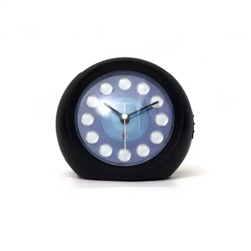 White Quiet Sweep Alarm Clock with USB Port - Crosley: Modern Table Clocks, LED Display, for All Ages