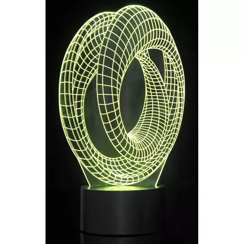 JuzToys 3D Corkscrew Lighting Laser Cut Precision LED Lights