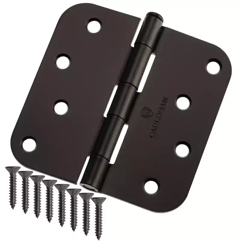 Cauldham Heavy-Duty 4 Interior Door Hinges with 5/8 Radius Corners - Oil Rubbed Bronze