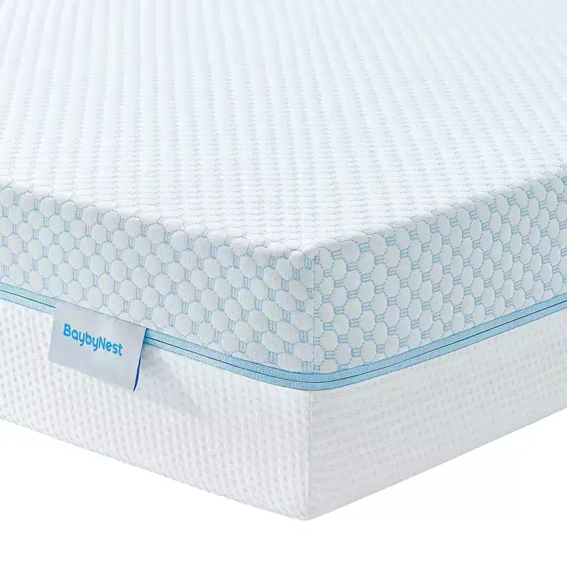 BaybyNest 6 Dual Sided Crib & Toddler Mattress - Cooling Gel Memory Foam,Lux Cooling Touch Cover for Infant All-Night Comfort - CertiPUR-US Certified