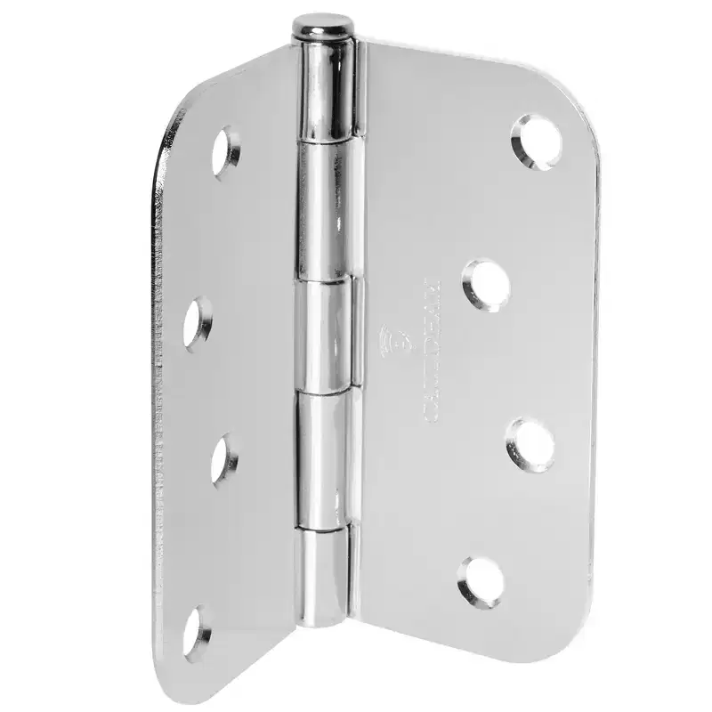 Cauldham Heavy-Duty 4 Interior Door Hinges with 5/8 Radius Corners - Polished Chrome