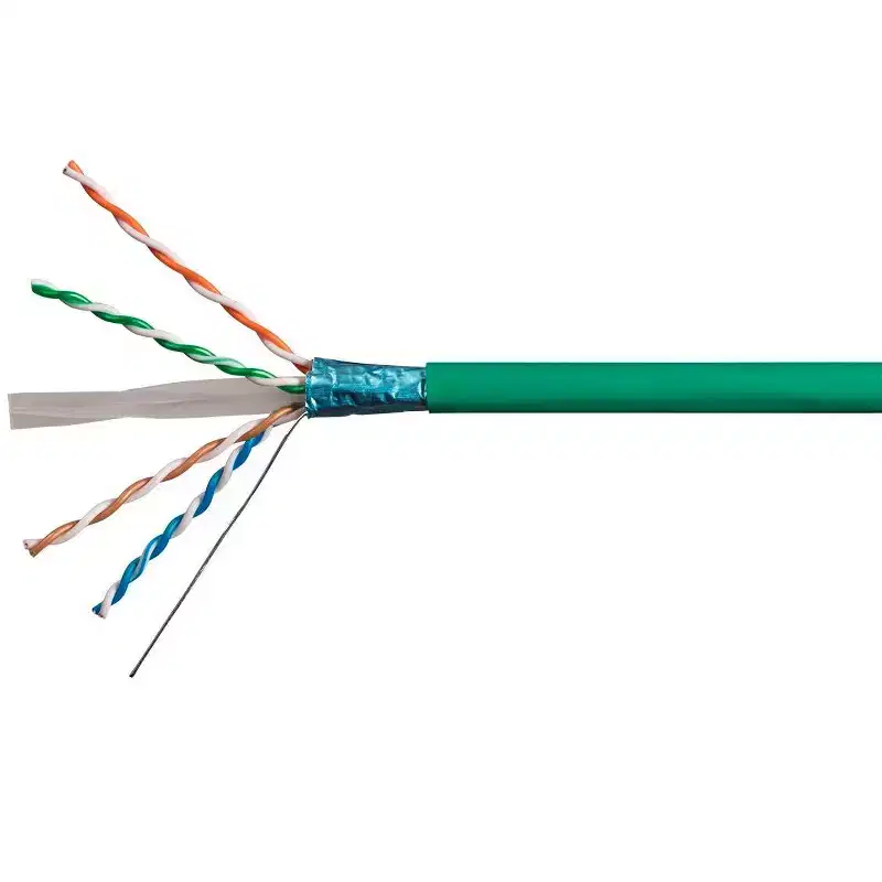 Monoprice Cat6A Ethernet Bulk Cable - 500 Feet - Green | Solid, 550Mhz, F/UTP, CMR, Riser Rated, Pure Bare Copper Wire, 10G, 23AWG, No Logo (UL) (TAA)