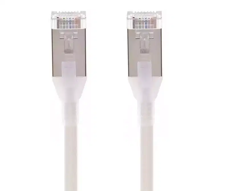 Monoprice Cat6A Ethernet Patch Cable - 3 Feet - White | Snagless, Double Shielded, Component Level, CM, 30AWG, Networking Cable LAN Modem Router