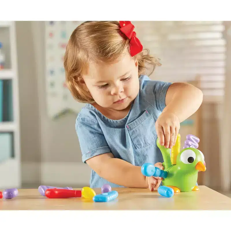 Learning Resources Fine Motor Peacock Pals - Toddler Montessori Toys, Ages 18 Months +