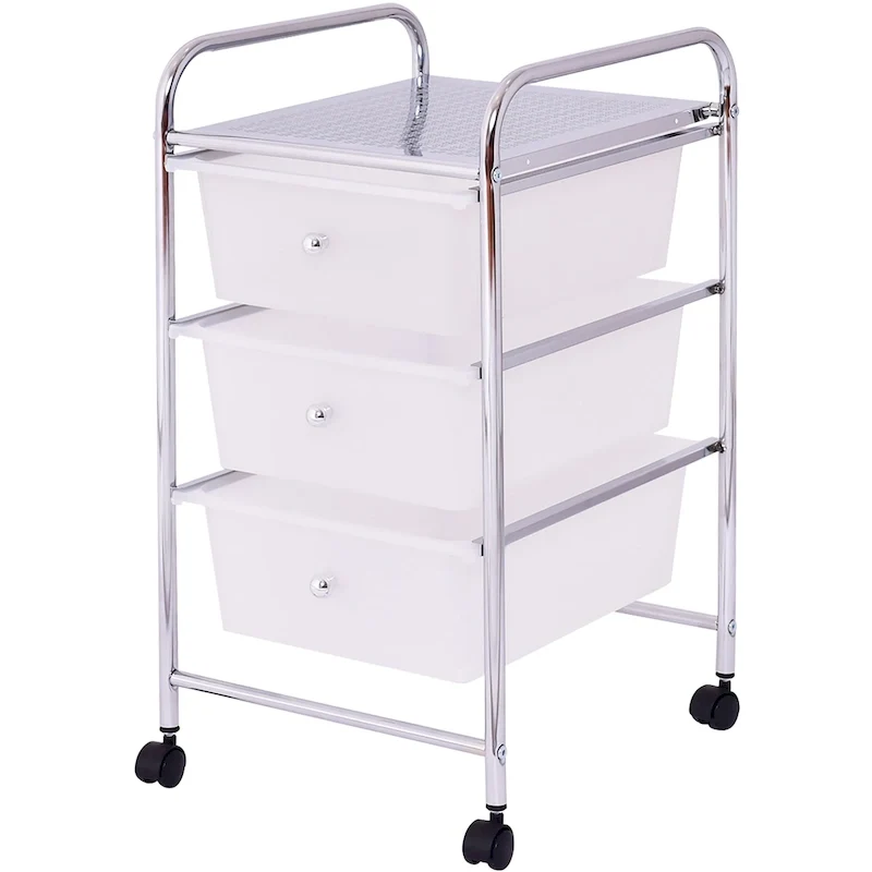 3-Drawer Rolling Storage Cart with Wheels