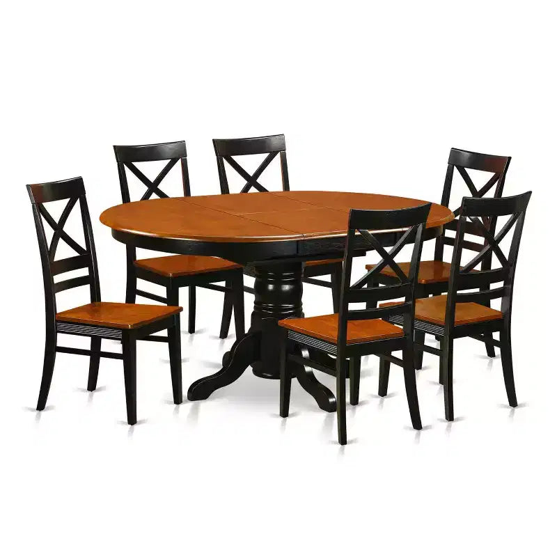 Renaissance Dining Set - 5 Piece Table & Chair Set - Rubber Wood - 42x60 Inch Table with Butterfly Leaf