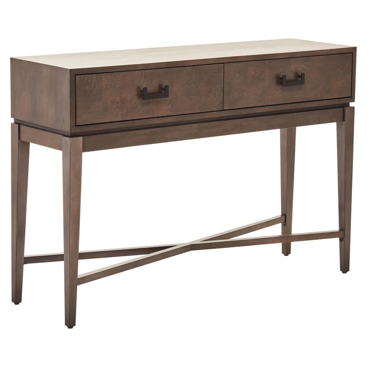 Antique Grey 2 Drawer Console Table