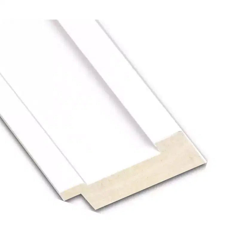19 x 53 Non-Beveled Craftsman White Wood on The Door Mirror - Amanti Art