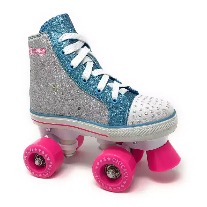 Chicago Skates Fashion Kids' Quad Roller Skate - Blue/Silver