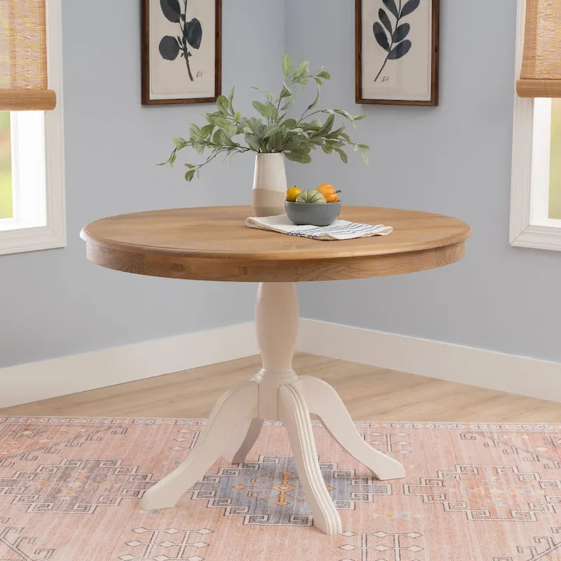 Josie Round Solid Wood Pedestal Table