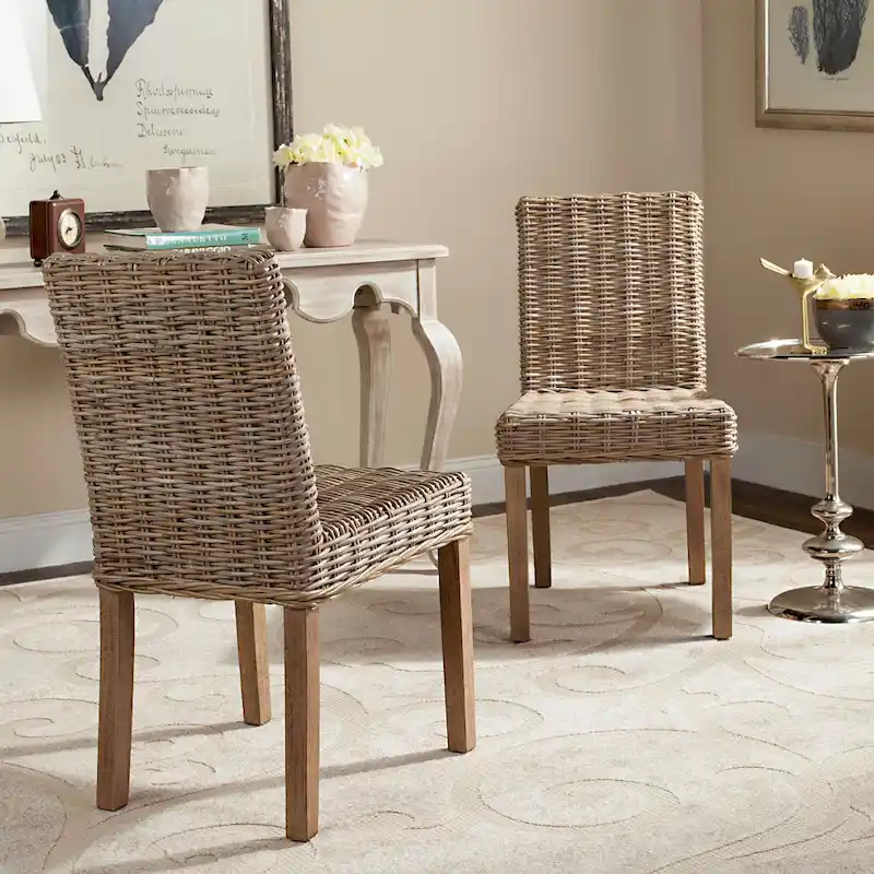 Luana Dining Unfinished Natural Wicker Dining Chair