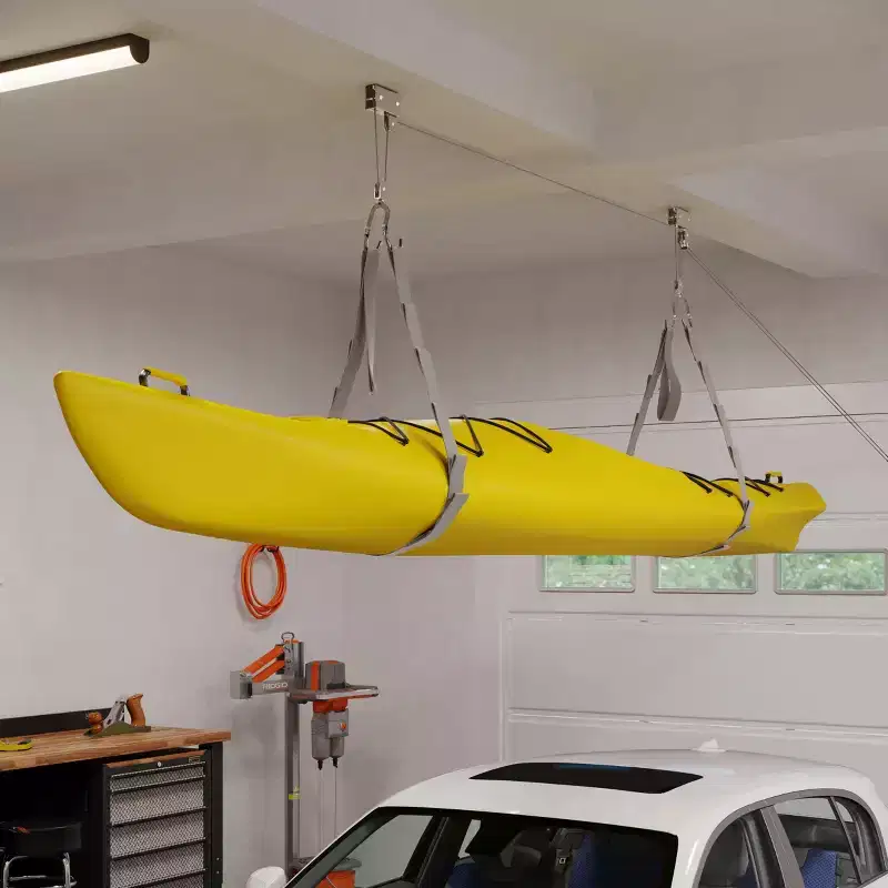Rad Sportz Kayak Hoist with 125lb Capacity, Gray