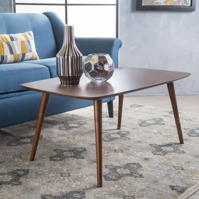 Cilla Mid-Century Wood Rectangle Coffee Table by Christopher Knight Home - 39.50L x 23.70 W x 18.25 H