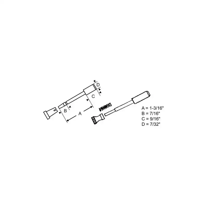 Brixwell Barrel Pin For Screens, Metal Material, 1/4 Diameter 35/64 Length, Screen Hardware Pin, Gray Finish