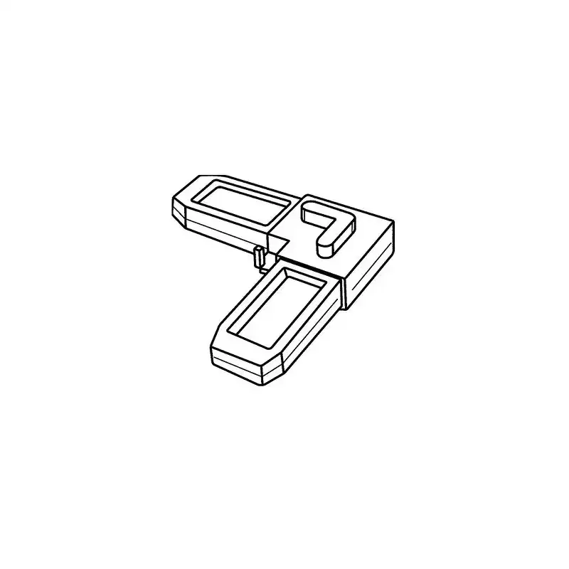 Brixwell Outside Corner With Stop Leg Window Hardware, 1-13/16 Length, 7/16 Width, 5/16 Height, Plastic Material With White Finish