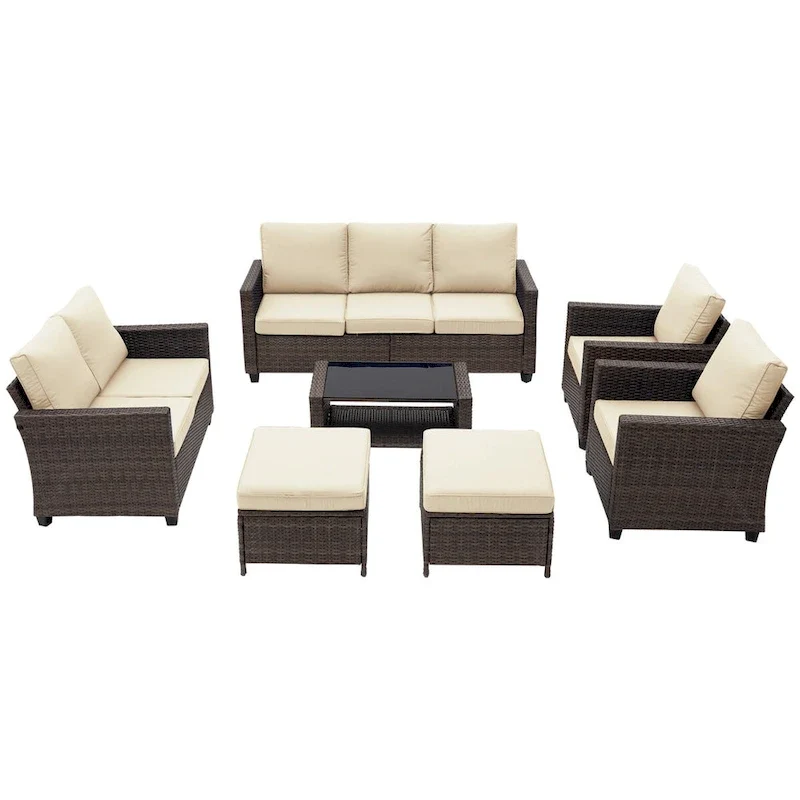 9 - Person Outdoor Seating Group with Cushions