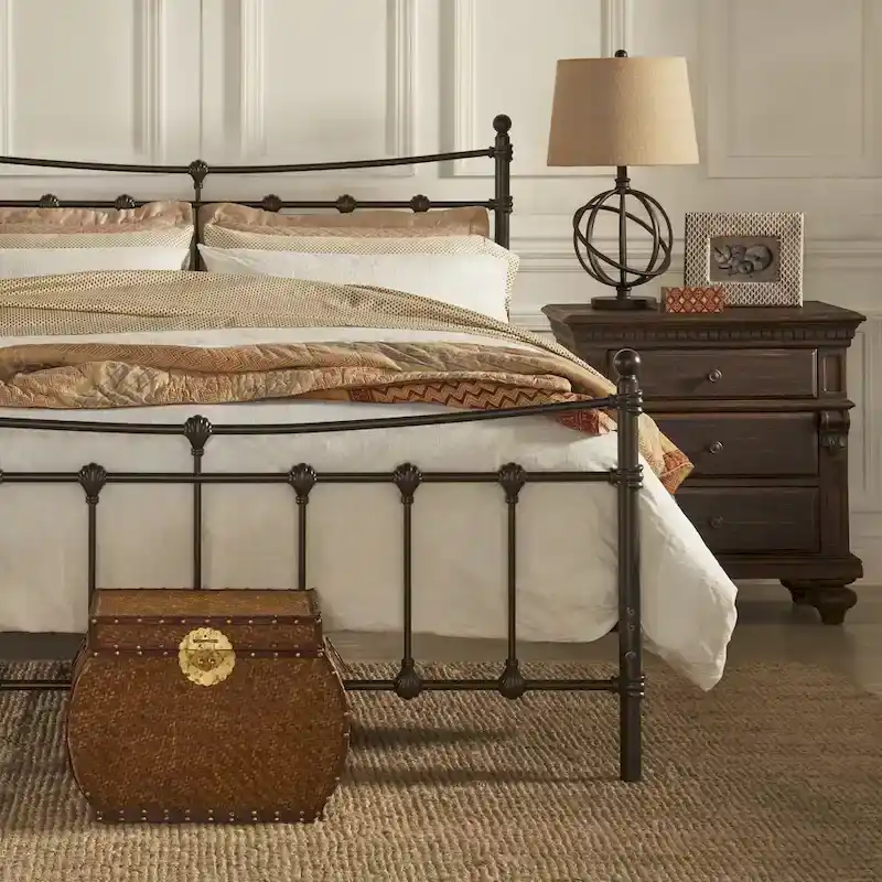 Xander Dark Brown Steel Bed