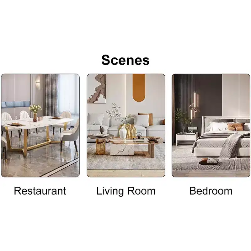 Modern Dining Chairs with Metal Legs, PU Leather Upholstered High Back Chairs, Set of 4 for Kitchen Dining Room Living Room