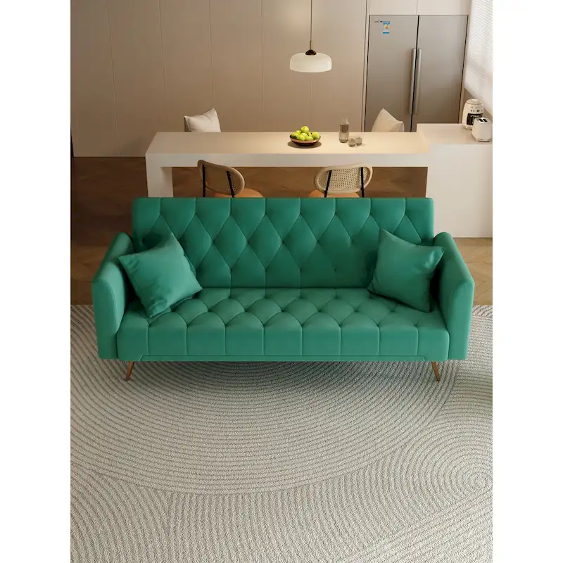 Upholstered Convertible Double Folding Sofa Bed - 19.00 x 71.00 x 30.00