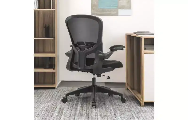 BALHAM TRADE-Office Desk Chair with Wheels Adjustable Lumbar Support Height Swivel Flip up Armrests